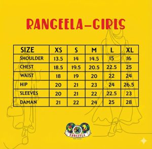 Size Chart | Rangeela wear Products